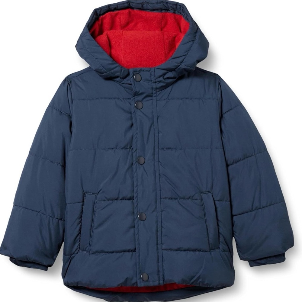 Kids Navy Blue Hooded Jacket
